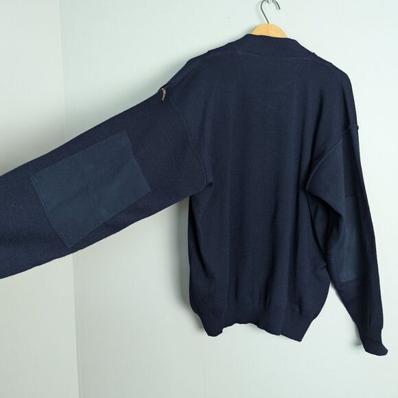 Paul & Shark Wool bleand crew neck sweater 1/4 button front size large - Picture 5 of 9